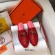 replica Hermes Trocadero Mules In Red Goatskin UK