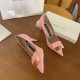 replica Sergio Rossi SR1 Pumps 75mm In Pink Patent UK
