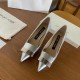 replica Sergio Rossi SR1 Pumps 75mm In Silver Lambskin UK