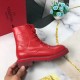 Replica Valentino Red Leather Vlogo Combat Boots Uk - 2966 - Buddha Luxury
