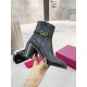 Replica Valentino VLogo Ankle Boots 75mm In Black Leather UK replica Valentino VLogo Ankle Boots 75mm In Black Leather UK