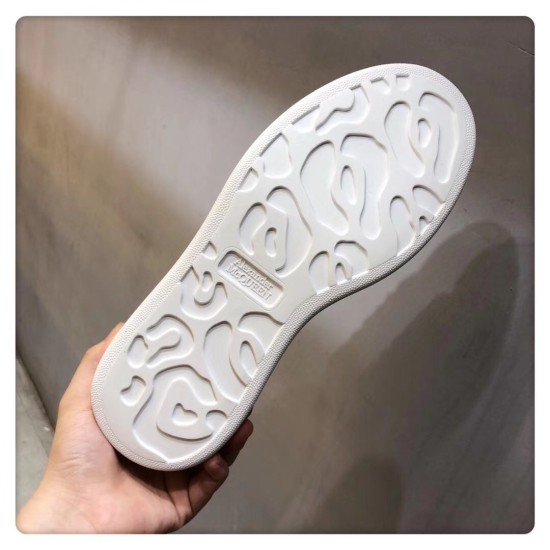 replica alexander mcqueenoversized sneakers with blue suede heel uk