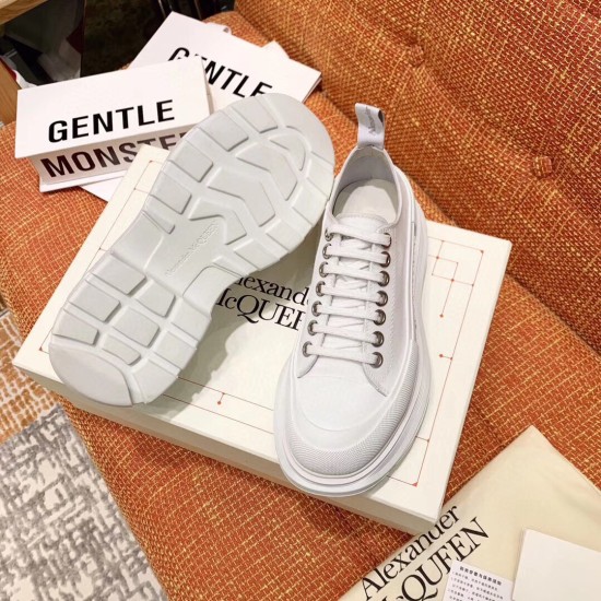 replica alexander mcqueenwhite tread slick lace up sneakers uk