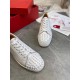Replica Christian Louboutin 2423 CL598 Buddha Luxury Replica Christian Louboutin Trainers Louis Junior Spikes Flat In White Leather Uk - 2423 - Buddha Luxury