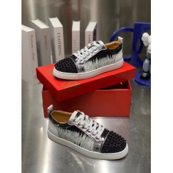 Christian Louboutin Louis Junior Spikes Orlato Pattern Trainers Embellished Christian Louboutin Louis Junior Spikes Orlato Pattern Trainers Embellished