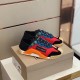 Dolce & Gabbana Red And Blue Colour-Block Low-Top Trainers Box Set Dolce & Gabbana Red And Blue Colour-Block Low-Top Trainers pair resting on shoe box