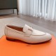 replica hermesparis loafers in white goatskin uk