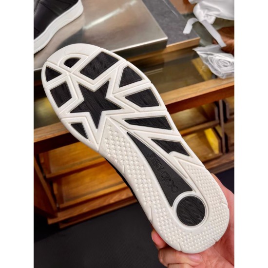 Jimmy Choo Hawaii Black Leather High Top Trainers Sole Jimmy Choo Hawaii Black Leather High Top Trainers outer sole tread pattern