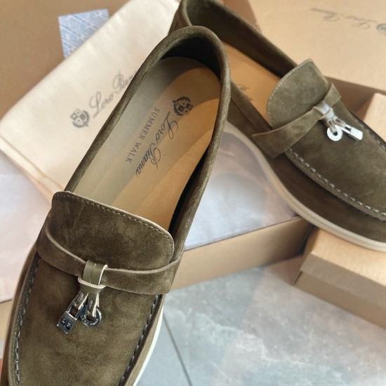 Replica loro pianasummer charms walk loafers in olive suede leather uk replica loro pianasummer charms walk loafers in olive suede leather uk