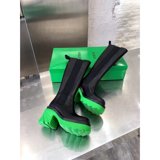 replica Bottega Veneta Flash Knee-high Boots with Green Outsole UK