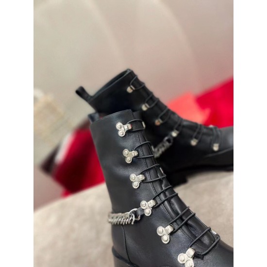 Replica Christian Louboutin Horse Ankle Boots In Black Leather UK replica Christian Louboutin Horse Ankle Boots In Black Leather UK