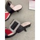Replica Roger Vivier Viv Choc Side Strass Buckle Mules in Black Leather UK replica Roger Vivier Viv Choc Side Strass Buckle Mules in Black Leather UK