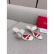 Replica Roger Vivier Viv Choc Side Strass Buckle Mules in White Leather UK replica Roger Vivier Viv Choc Side Strass Buckle Mules in White Leather UK