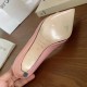 replica Sergio Rossi SR1 Pumps 75mm In Pink Patent UK