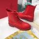 Replica Valentino Red Leather Vlogo Combat Boots Uk - 2966 - Buddha Luxury