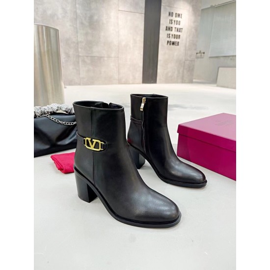 Replica Valentino VLogo Ankle Boots 75mm In Black Leather UK replica Valentino VLogo Ankle Boots 75mm In Black Leather UK