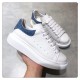 replica alexander mcqueenoversized sneakers with blue suede heel uk