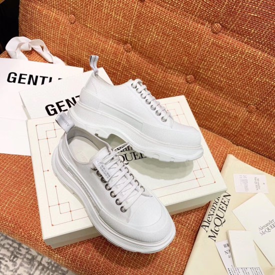 replica alexander mcqueenwhite tread slick lace up sneakers uk
