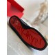 Christian Louboutin Men's Pik Pik Strass Suede High-Top Sneakers Black signature red outsole view