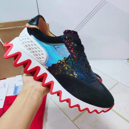 Replica Christian Louboutin 2364 CL469 Buddha Luxury Replica Christian Louboutin Trainers Loubishark Donna Flat Uk - 2364 - Buddha Luxury