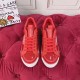 Dolce & Gabbana Custom 2.Zero Red Trainers Top View Top-down view of Dolce & Gabbana Custom 2.Zero red trainers showing laces and toe box