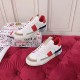 Dolce & Gabbana Custom 2.Zero Leather Trainers In White And Red Shoebox View Dolce & Gabbana Custom 2.Zero Leather Trainers In White And Red with branded shoebox