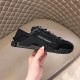 Dolce & Gabbana Black Lace Low Top Slip On Trainers Side Detail Dolce & Gabbana Black Lace Low Top Slip On Trainers close-up lateral side view in hand