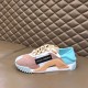 Dolce & Gabbana Mesh Low Top Trainer Side Detail in blue Dolce & Gabbana Mesh Low Top Trainer standing side view in blue