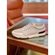 Hermes Addict White Leather Low Top Trainer Full Side View Side profile of the white Hermes Addict trainer showing the white midsole and black jagged tread
