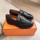 replica hermesimpact loafers in black leather uk