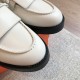 replica hermesimpact loafers in white leather uk