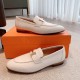 replica hermesparis loafers in white goatskin uk