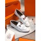 replica hermesroyal loafers in white calfksin uk