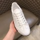 Trail Low Top Trainer Lacing and Toe View in white and black Front upper perspective showing the lacing system, eyelets and toe cap detailing of the white leather trainer in white and black