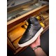 Jimmy Choo Hawaii Black Leather High Top Trainers Side Detail Jimmy Choo Hawaii Black Leather High Top Trainers hand-held side perspective