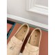 replica loro pianasummer charms walk loafers in beige suede leather uk