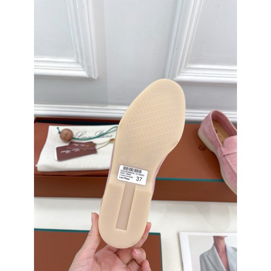 Replica loro pianasummer charms walk loafers in pink suede leather uk replica loro pianasummer charms walk loafers in pink suede leather uk