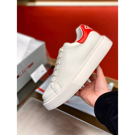 Replica Pradamacro Sneakers In White And Red Leather Uk Replica Pradamacro Sneakers In White And Red Leather Uk