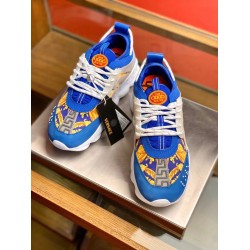 versaceblue chain reaction sneakers with baroque print uk versaceblue chain reaction sneakers with baroque print uk