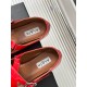 replica Alaia Criss Cross Ballet Flats in Red Leather UK