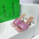 replica Bottega Veneta Stretch Mules 90mm In Pink Strass-embellished Satin UK