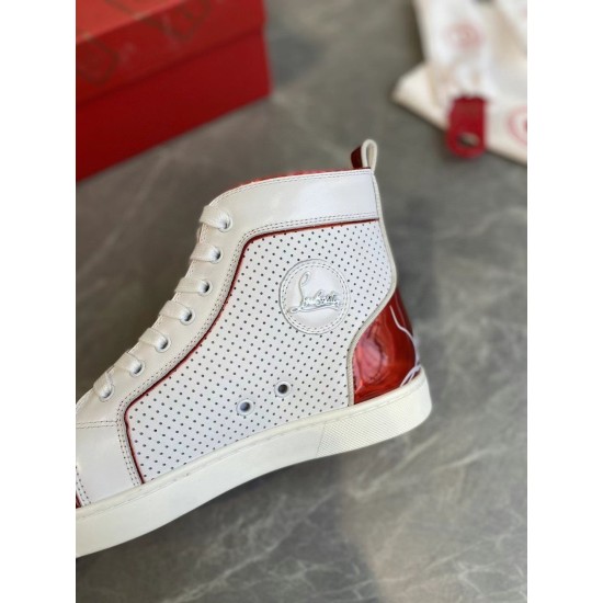 Replica Christian Louboutin 2376 CL481 Buddha Luxury Replica Christian Louboutin Trainers Fun Louis Woman Flat In White Calfskin Uk - 2376 - Buddha Luxury