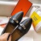 Replica Hermes Pegase Ballerina Flats In Black Calfskin Uk - 2597 - Buddha Luxury