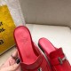 replica Hermes Trocadero Mules In Red Goatskin UK