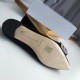 Replica Manolo Blahnik 2523 MB29 Buddha Luxury Replica Manolo Blahnik Hangisi Flats In Black Satin With Crystal Buckle Uk - 2523 - Buddha Luxury