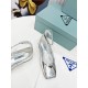 replica Prada Ballerinas In Silver Metallic Leather UK