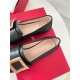 Replica Roger Vivier Soft Metal Buckle Loafers in Black Leather UK replica Roger Vivier Soft Metal Buckle Loafers in Black Leather UK