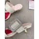 Replica Roger Vivier Viv Choc Side Strass Buckle Mules in White Leather UK replica Roger Vivier Viv Choc Side Strass Buckle Mules in White Leather UK