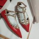 Replica Valentino Cage Rockstud Ballet Flats In Red Calfskin UK replica Valentino Cage Rockstud Ballet Flats In Red Calfskin UK