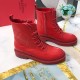 Replica Valentino Red Leather Vlogo Combat Boots Uk - 2966 - Buddha Luxury
